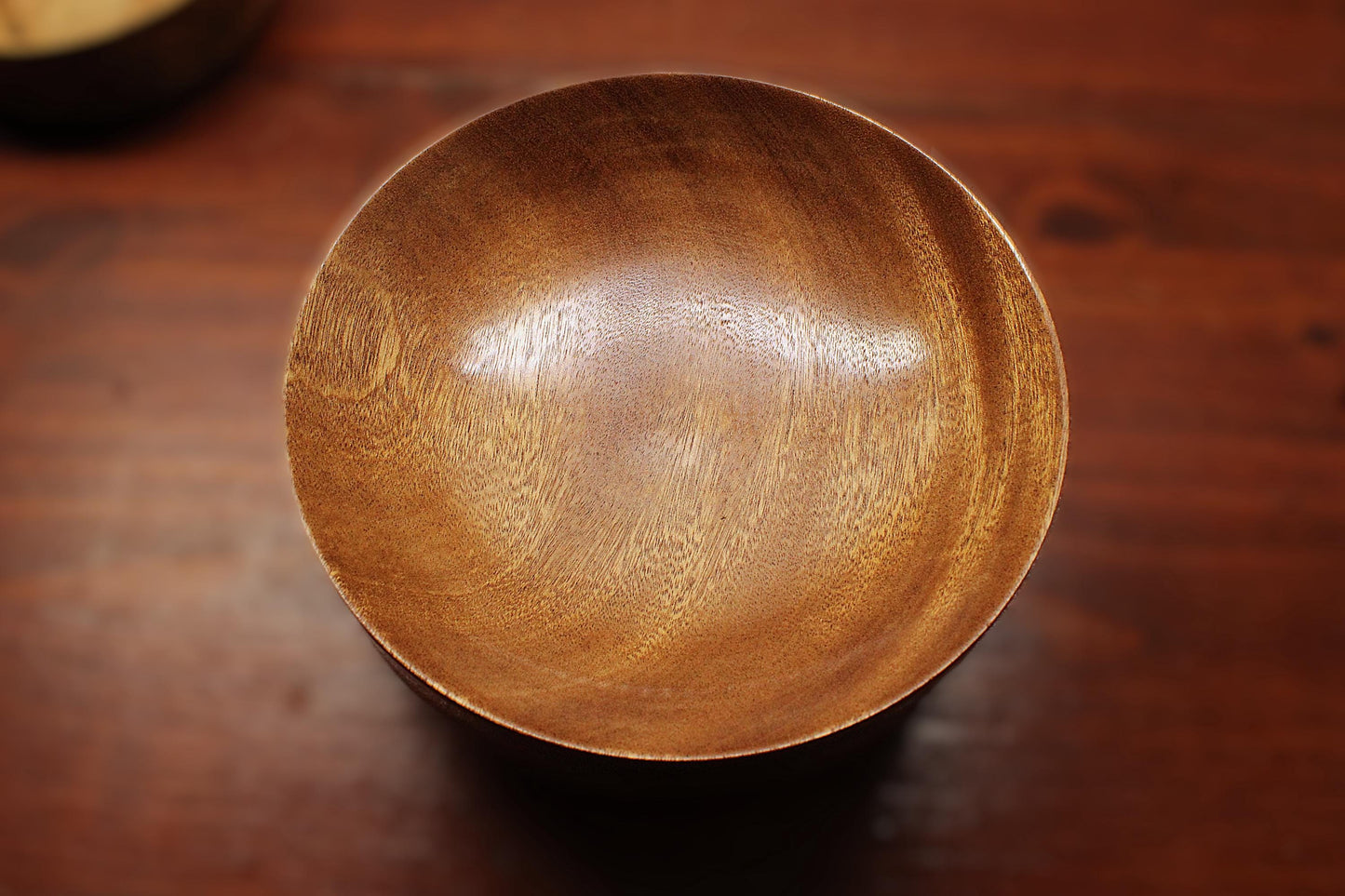 Hand-Turned Sapele Wood Bowl – Artisan Decorative Bowl with Satin Finish | One-of-a-Kind Exotic Hardwood Gift