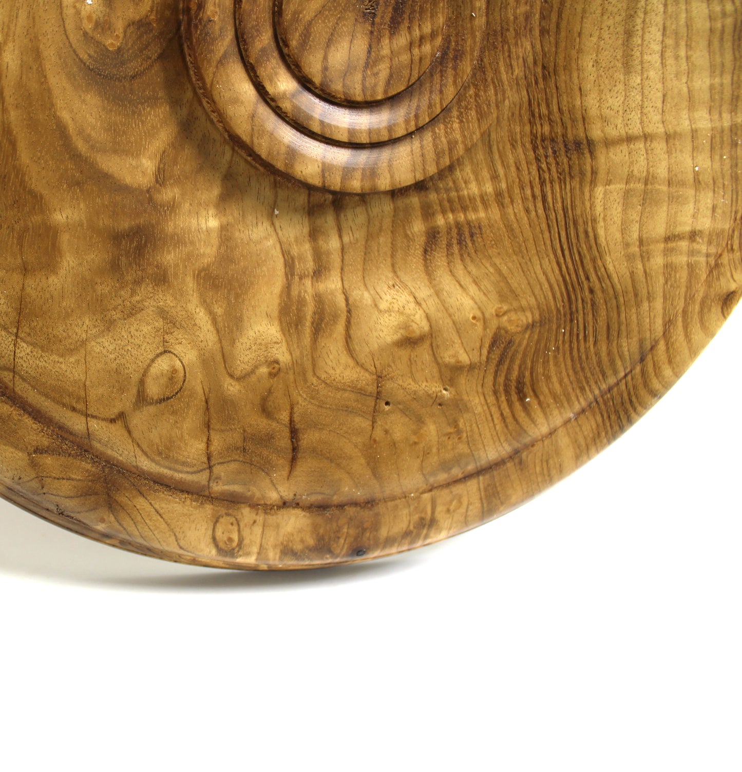 Large, colorful myrtlewood platter- Collector quality timber, phenomenal chatoyance, great for display, catch all - 12.5" diameter