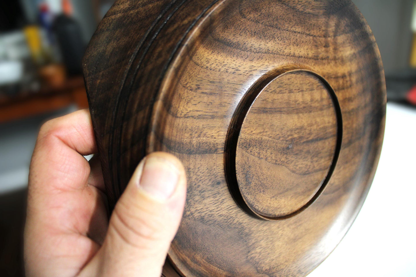 Walnut dish - winged feet unique decorative tray, gift, or catch all