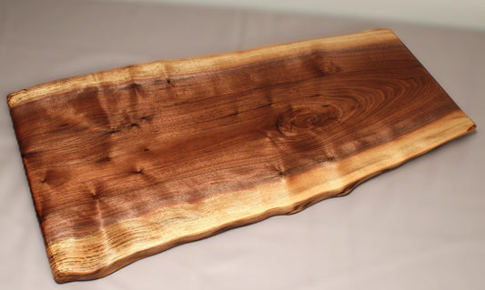 Large Live Edge Walnut Serving Board – 22.5” x 12” – Charcuterie, Centerpiece, Artisan Handmade