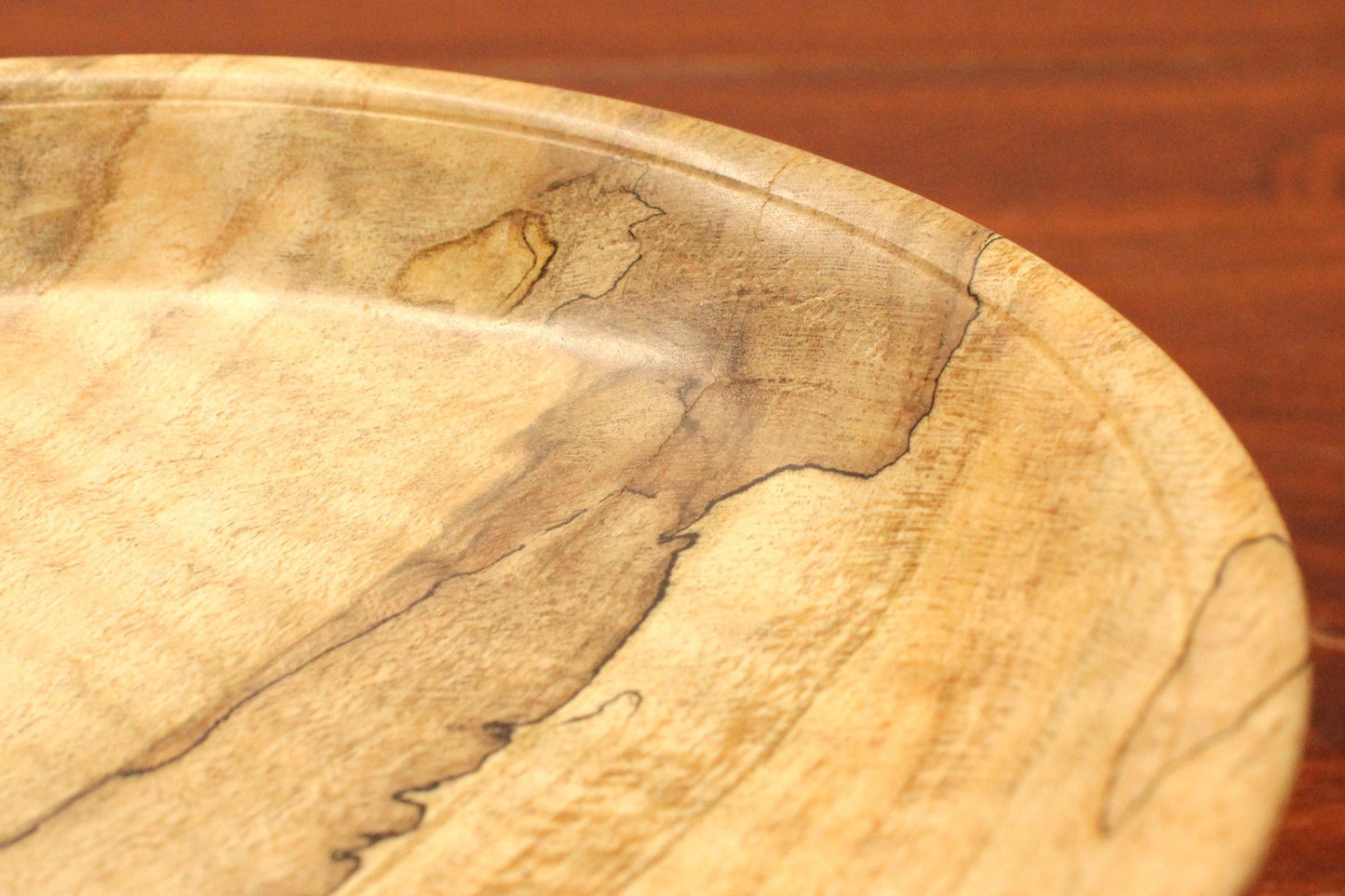 Hand-Turned Spalted Maple Dish | Rustic Wood Bowl | Unique Artisan Home Decor