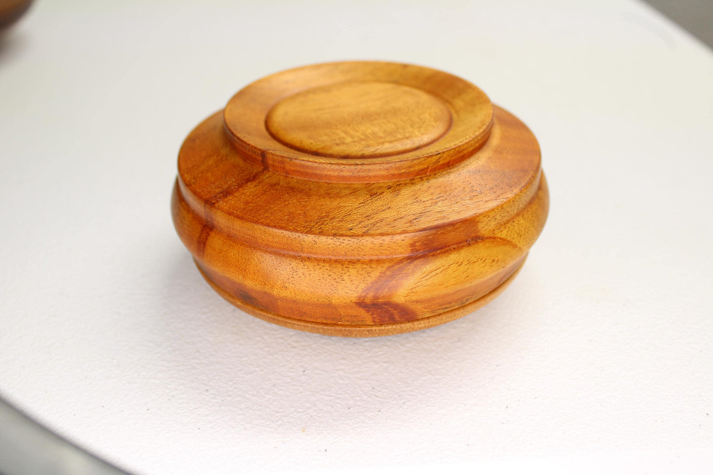 Handmade mahogany and Spanish cedar bowl with lid - gift idea and useful, unique storage for bedside or bathroom