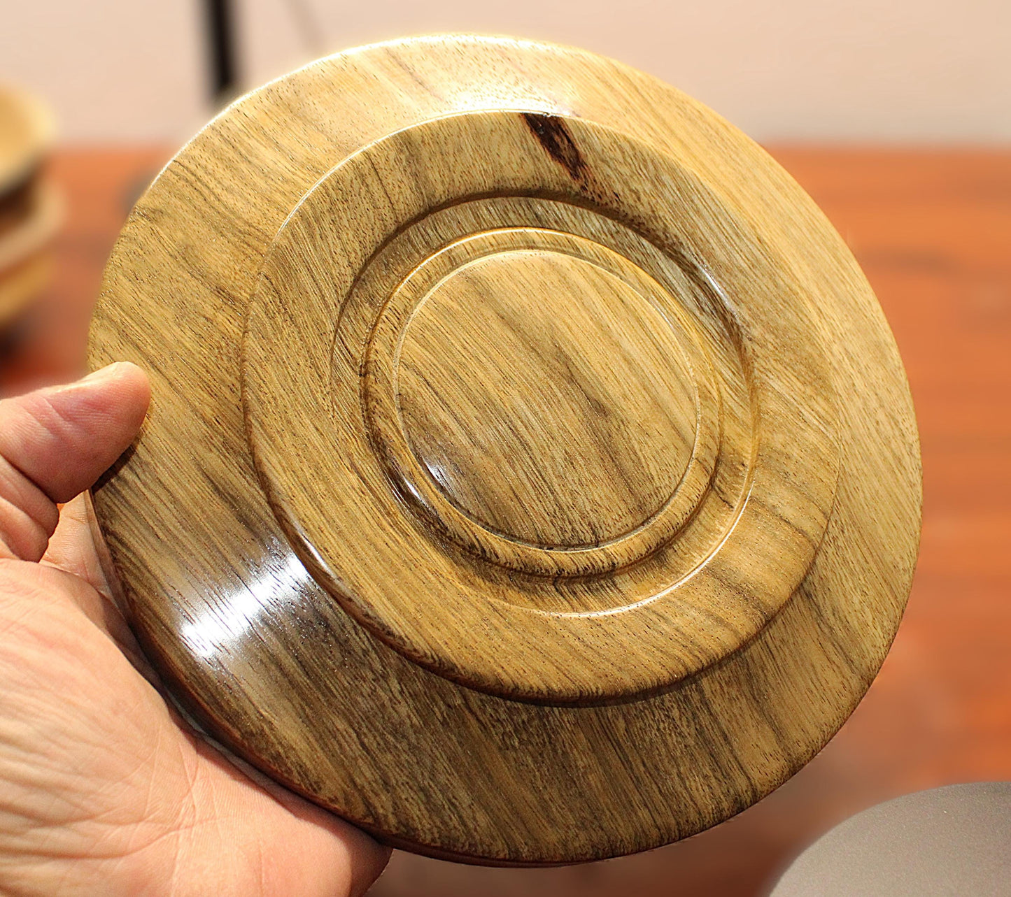 Hand-Turned Black Limba Wood Platter | Exotic Hardwood | Decorative Artisan Tray