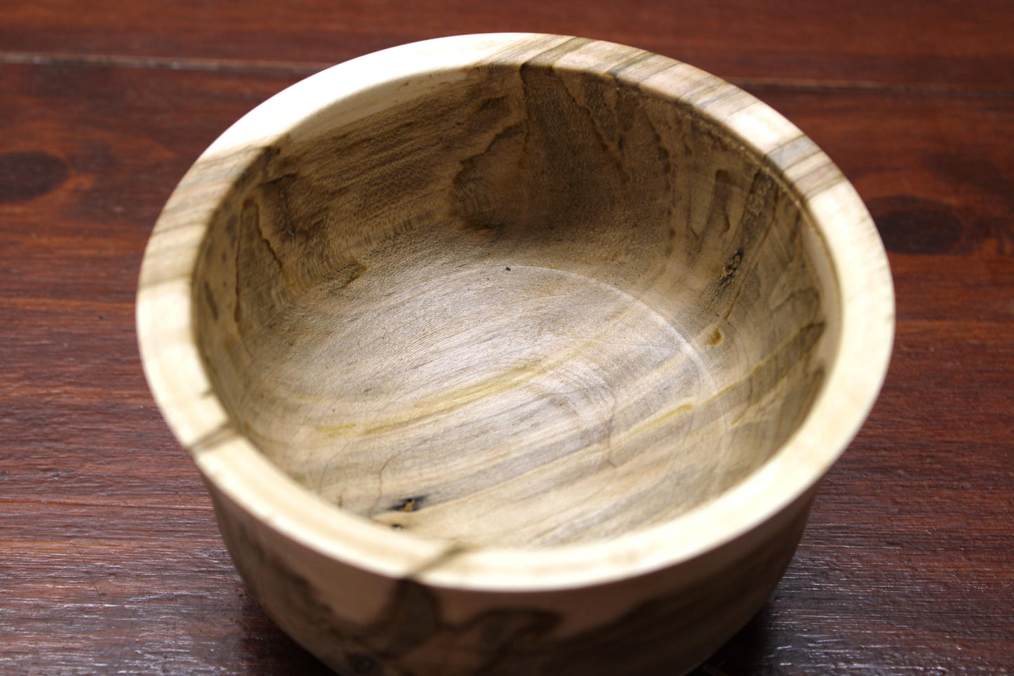 Spalted Maple Pedestal Bowl – One-of-a-Kind Sculptural Art Piece, Natural Edge Grain, Handturned