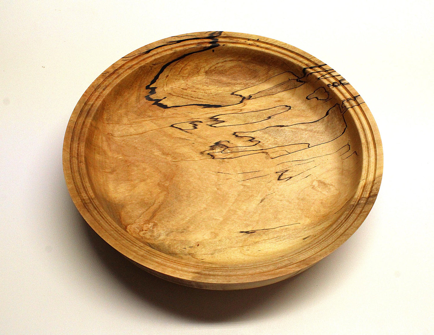 Spalted Maple Bowl with Natural Live Feature