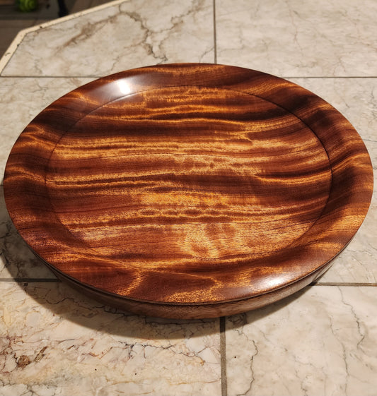 Sapele Dish - 12.5" show quality sapele, limited availability - 5 of 12