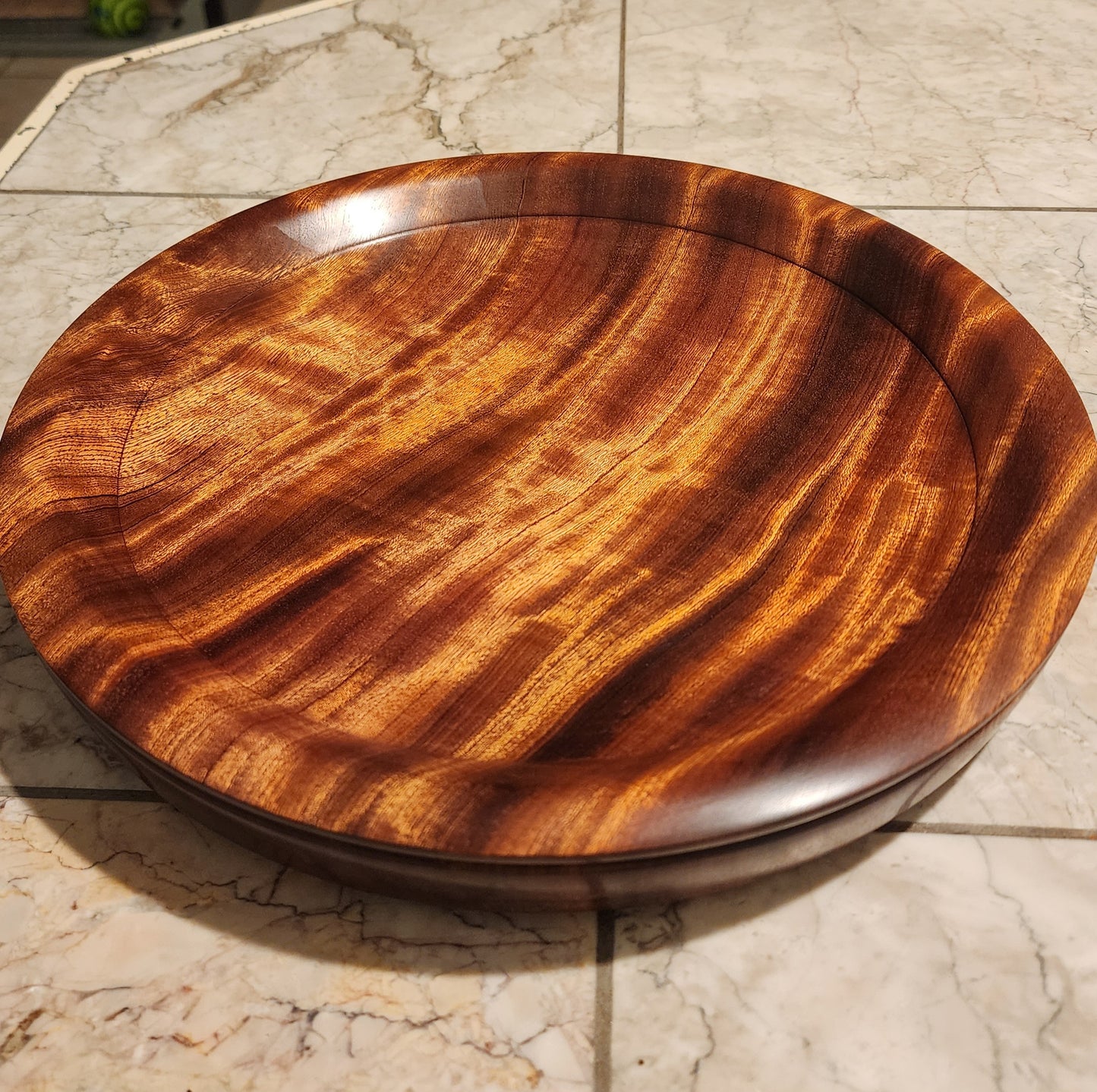 Sapele Dish - 12.5" show quality sapele, limited availability - 5 of 12