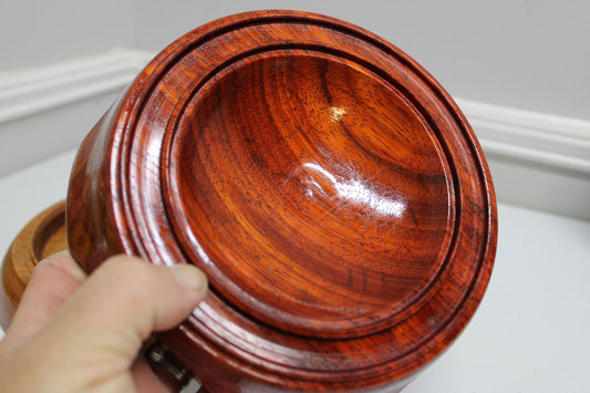 Handcrafted padauk wood tray