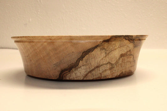 Maple Dish- Handmade Spalted and Curly Dish