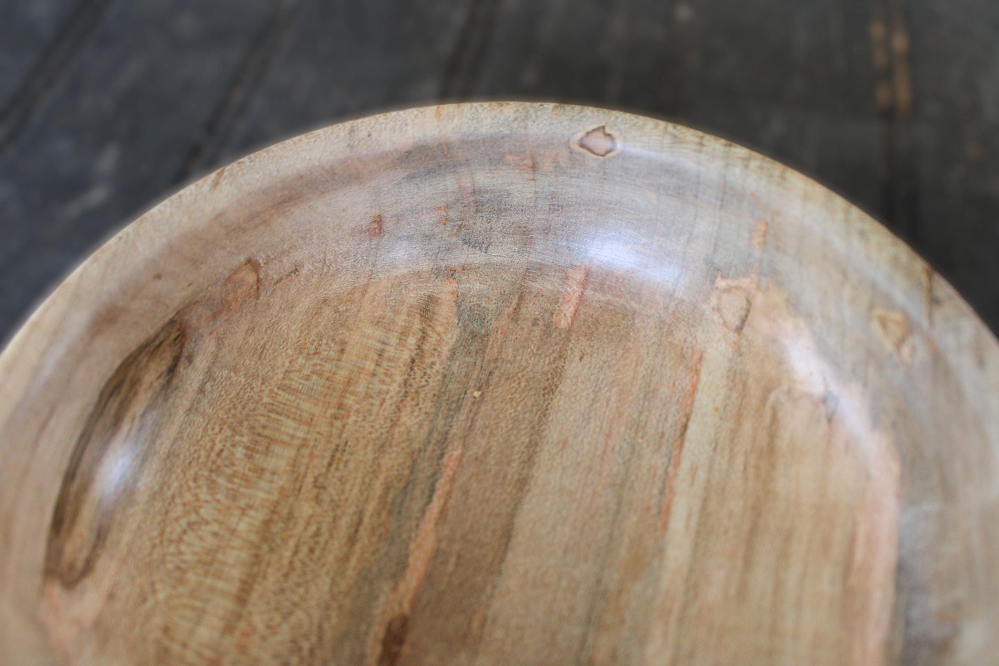 Maple Bowl - Spalted Maple with Unique Colors, Handmade Gift or Home Accent