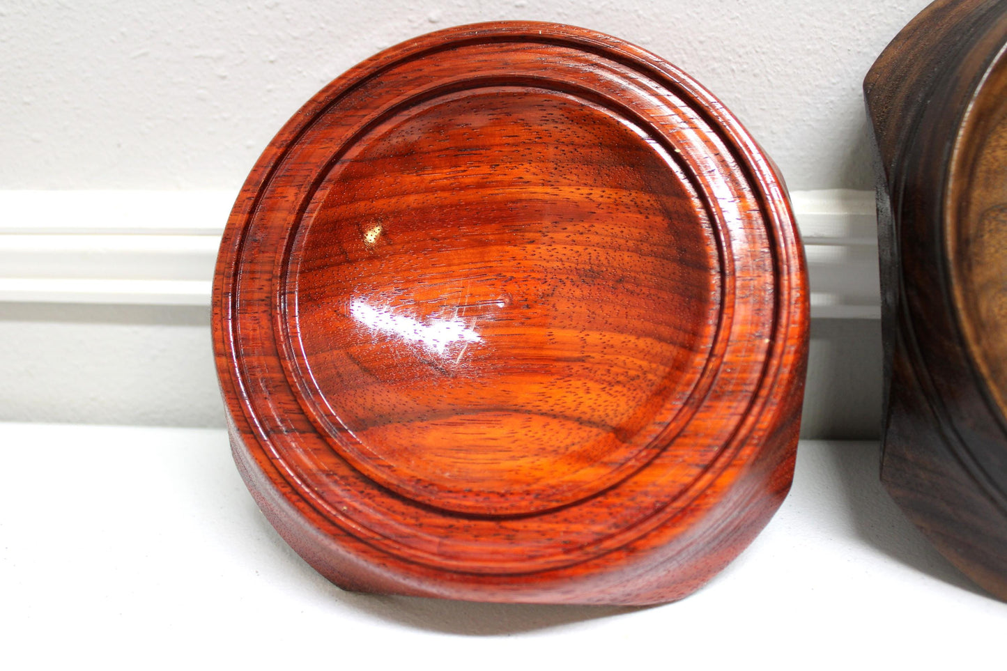 Handcrafted padauk wood tray