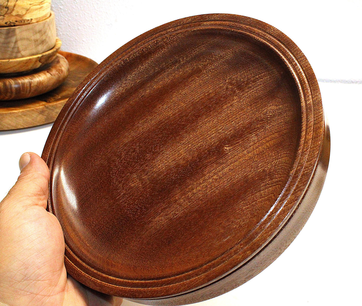 Sapele Wood Bowl - Handcrafted Sapele Bowl with Chatoyance