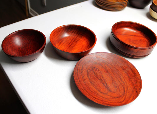 Padauk Set - Food safe finished or beautiful home decor items.  Great unique gift idea