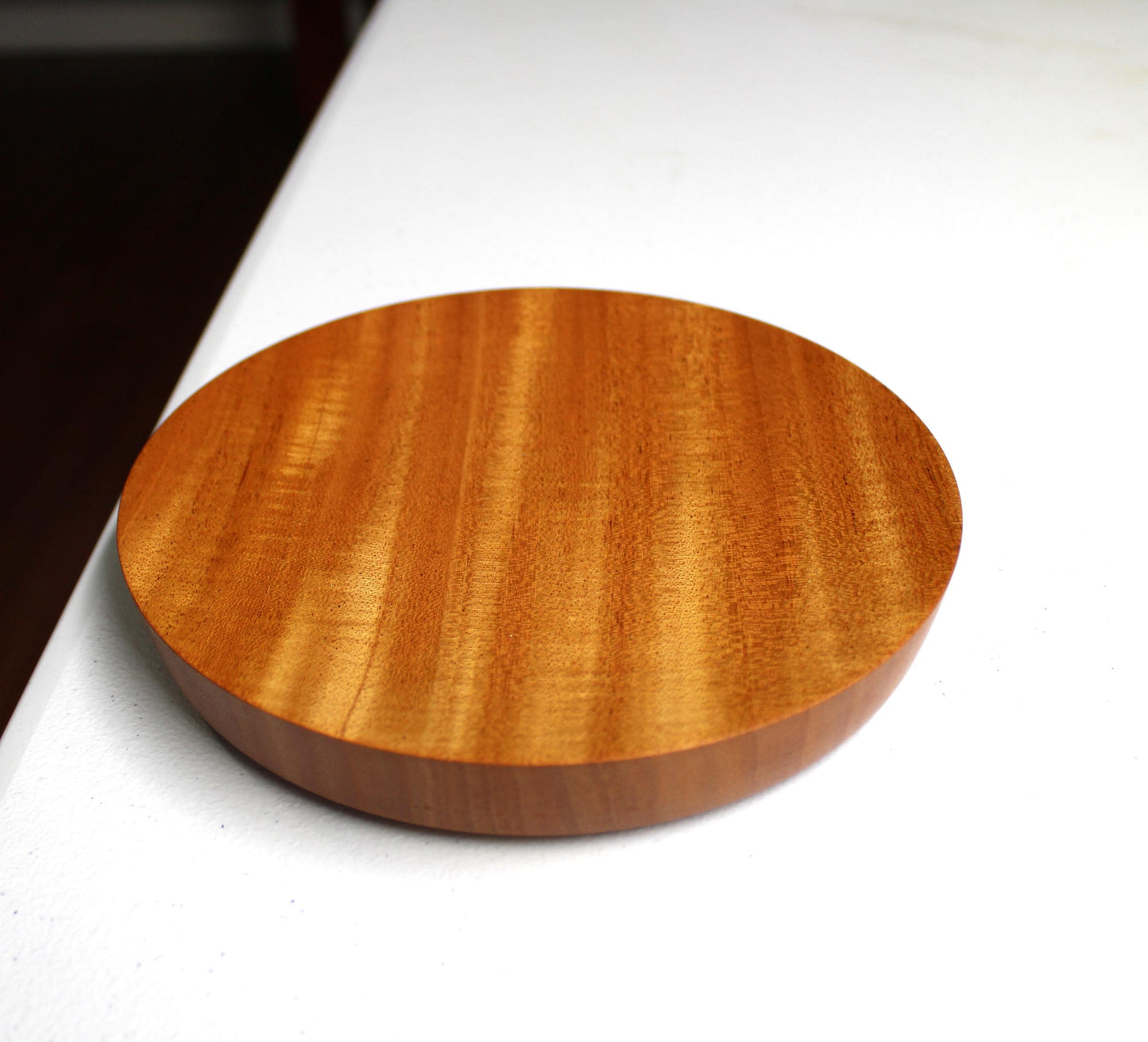 Mahogany Plate - Genuine mahogany food safe dish with great colors