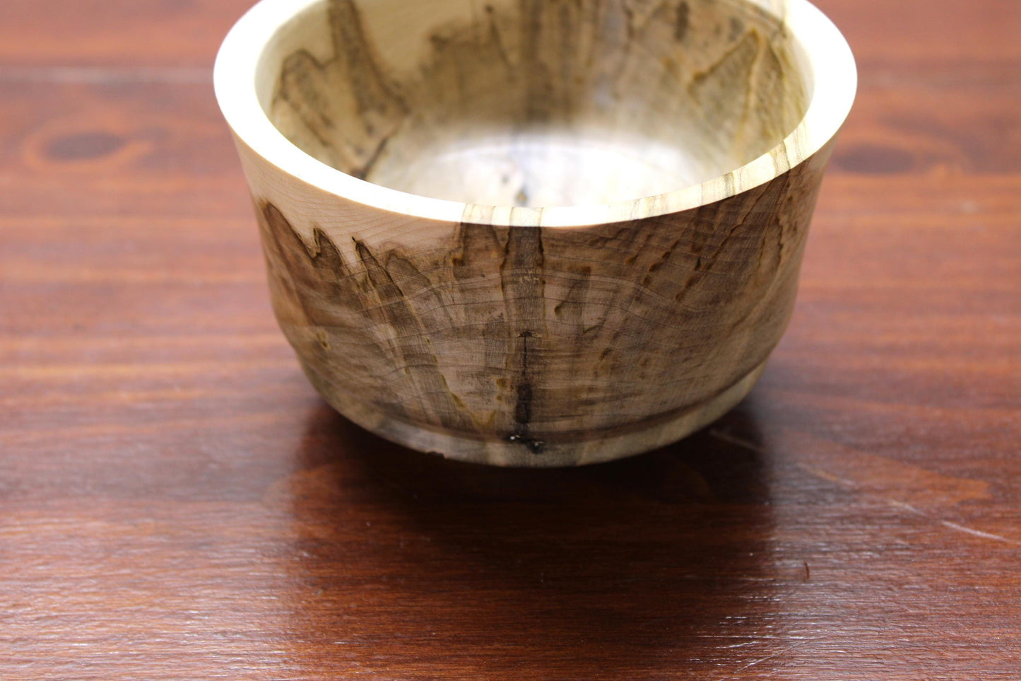 Spalted Maple Pedestal Bowl – One-of-a-Kind Sculptural Art Piece, Natural Edge Grain, Handturned