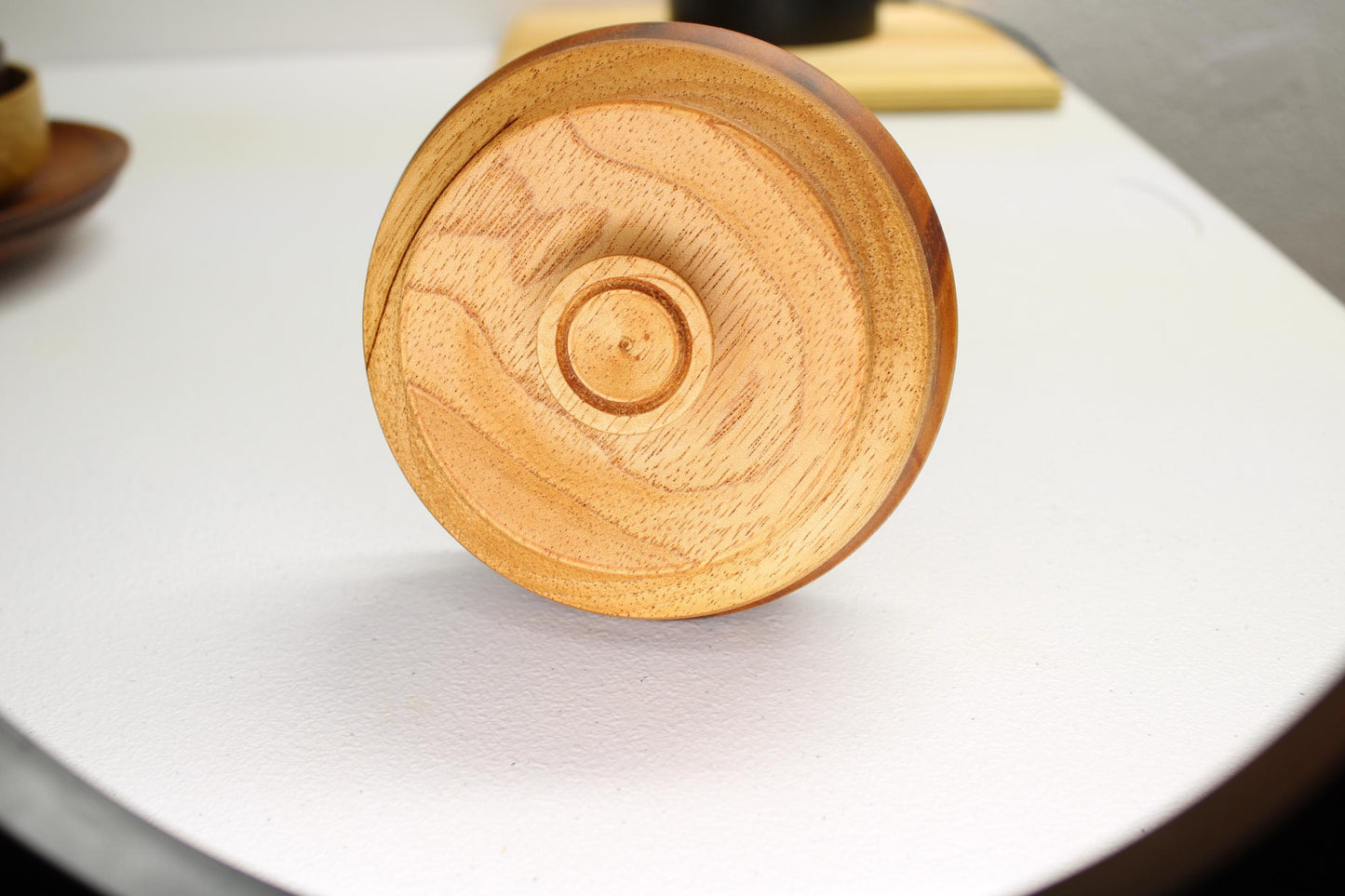 Handmade mahogany and Spanish cedar bowl with lid - gift idea and useful, unique storage for bedside or bathroom