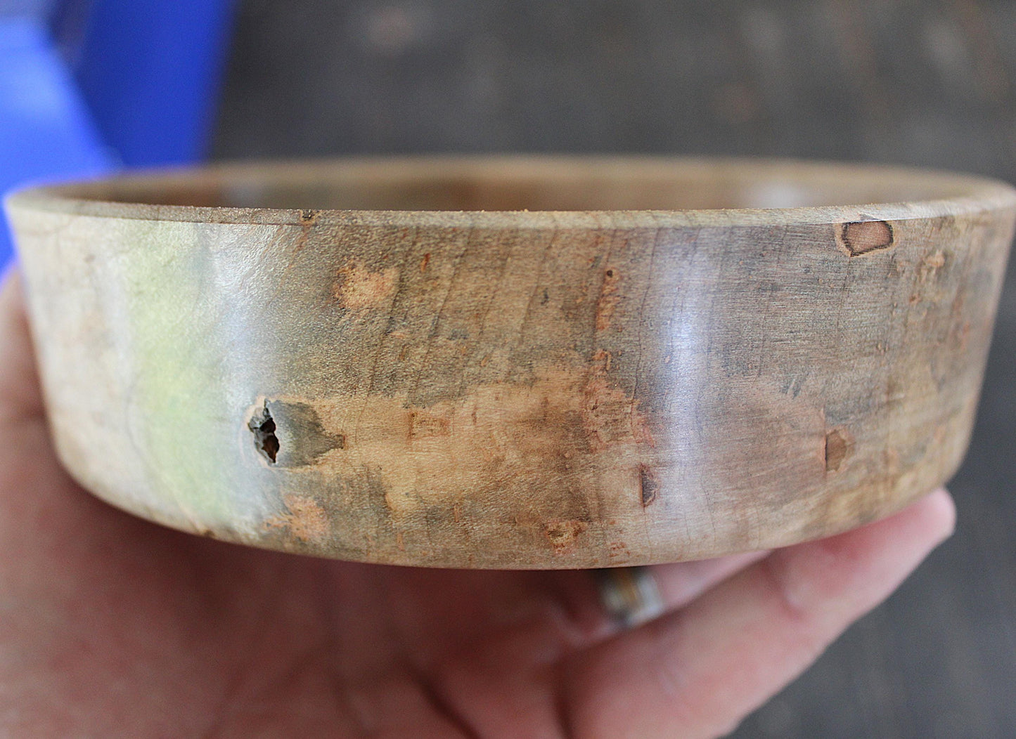 Maple Bowl - Spalted Maple with Unique Colors, Handmade Gift or Home Accent