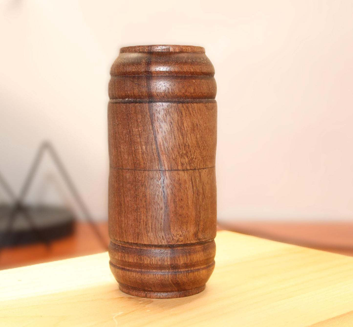 Walnut Capsule - Unique storage item, perfect as a small keepsake or memory box.  Grain matching with a snug fit lid.