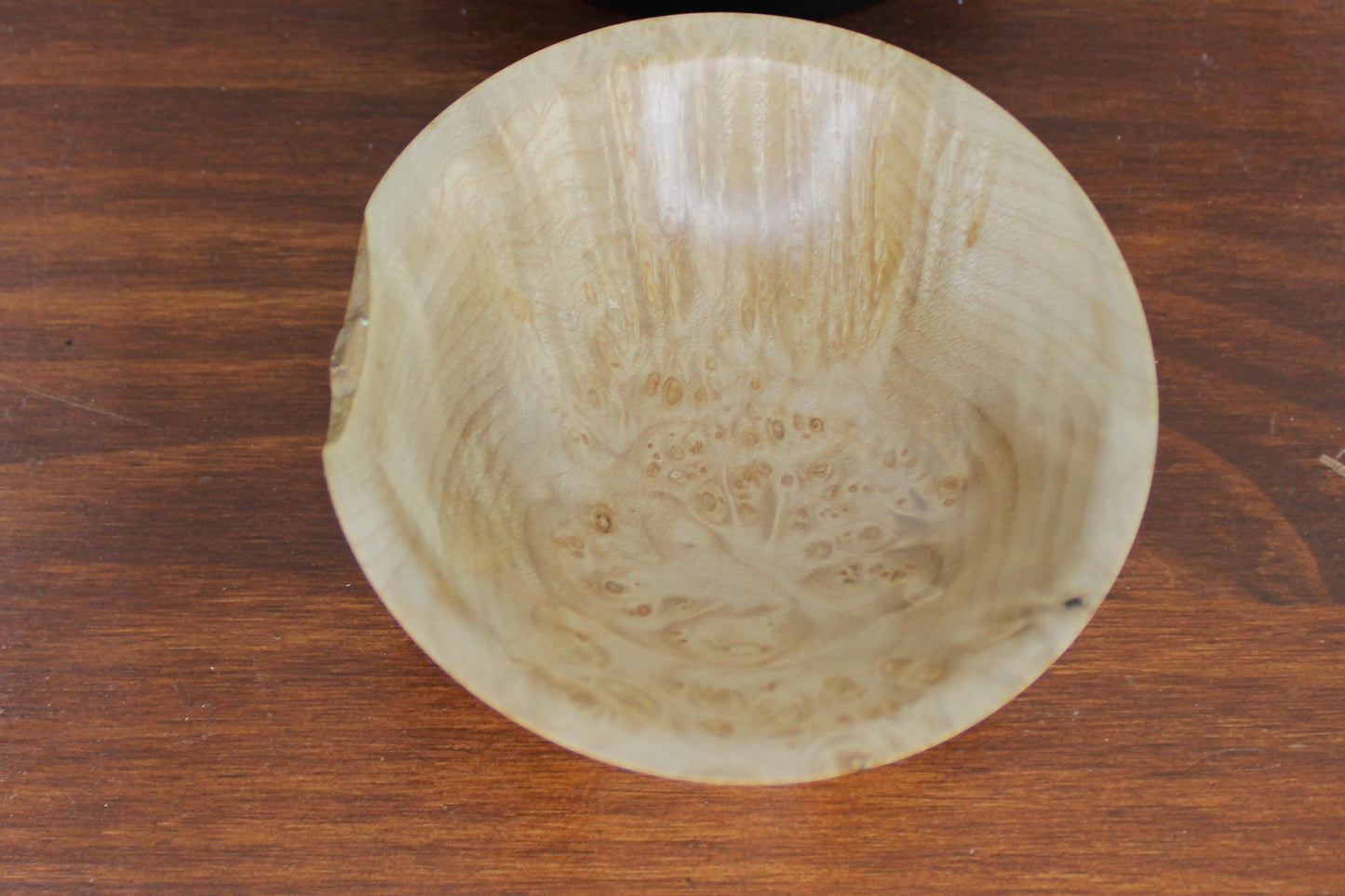 Small Maple Burl Bowl with Wabi-Sabi Imperfection