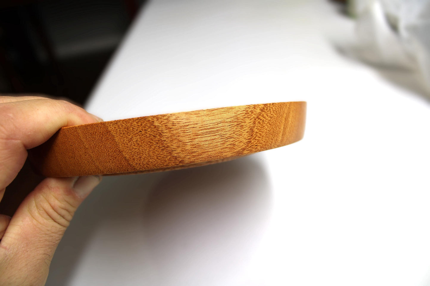 Mahogany Plate - Genuine mahogany food safe dish with great colors