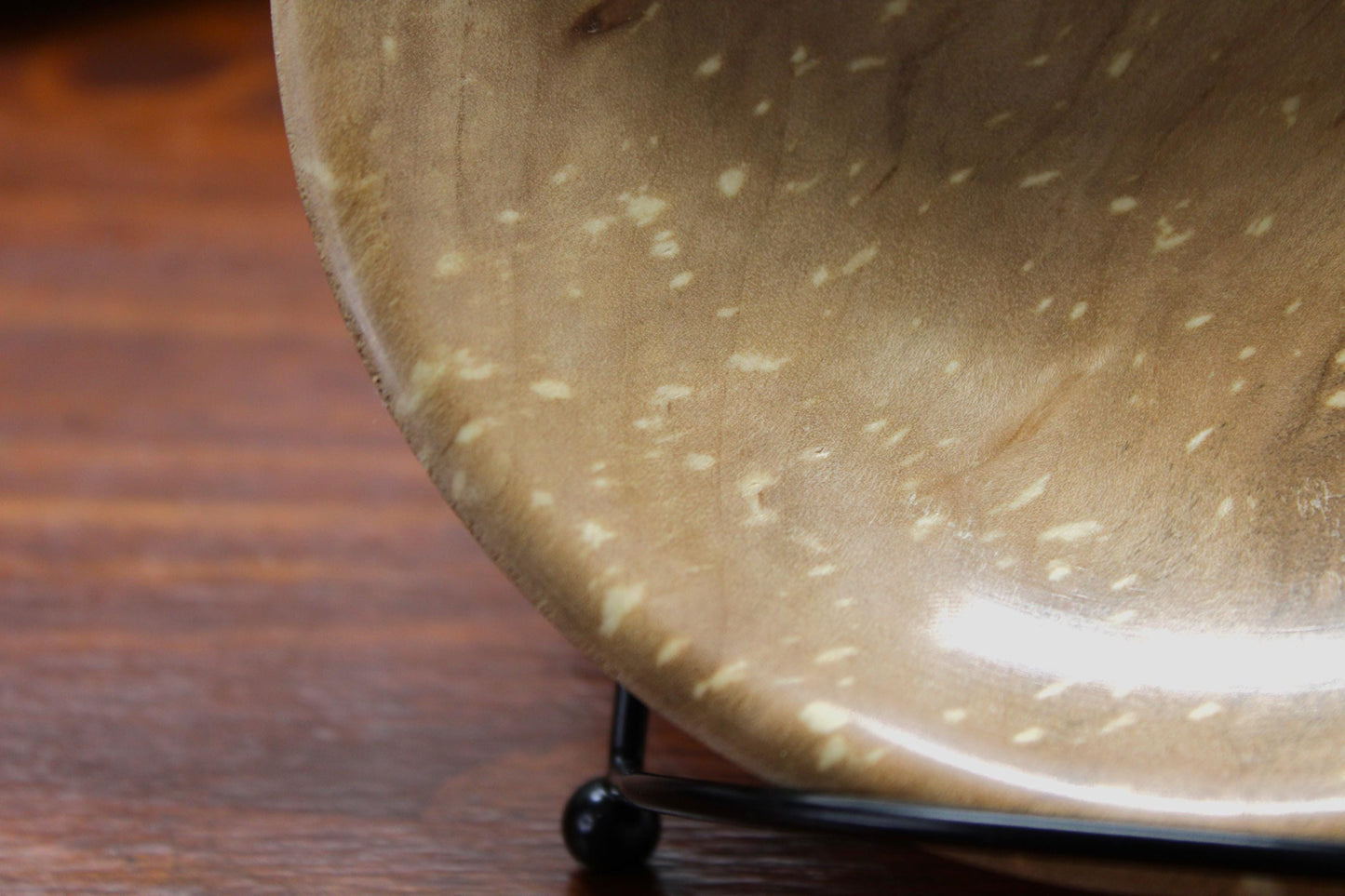 Hand-Turned Spalted Maple Burl Bowl – Small Artisan Wood Bowl