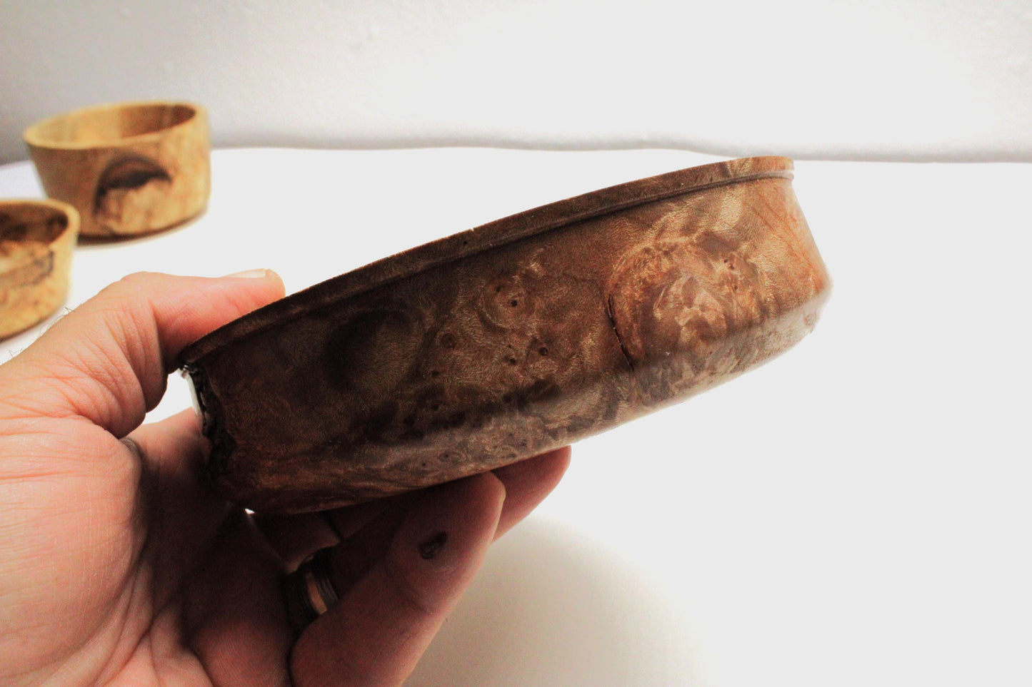 Handmade Maple Bowl - Very curly and amazing chatoyance