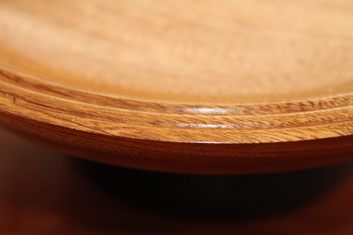 Hand turned sapele dish. Chatoyance throughout, one of a kind piece for home decor or gift