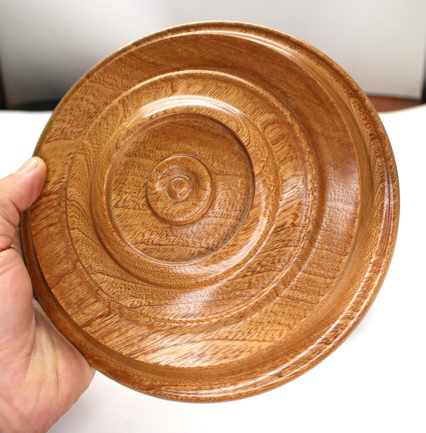 Sapele Wood Bowl – Handmade Decorative Dish – Elegant Natural Wood Decor or Gift