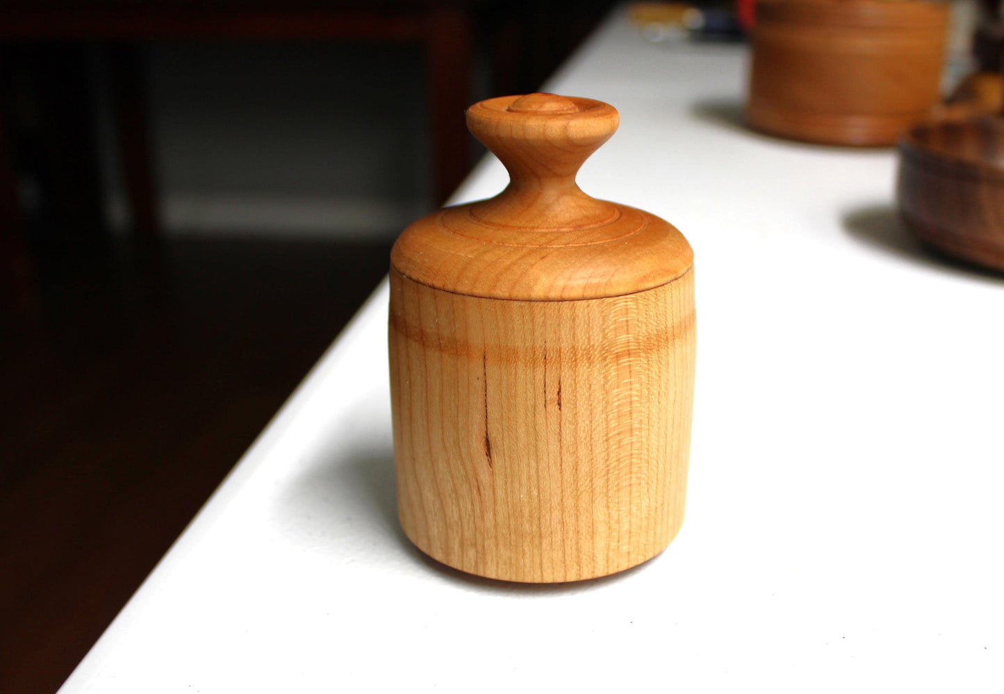 Cute Solid Cherry Box - Handcrafted Small Box Perfect for Small Item Storage