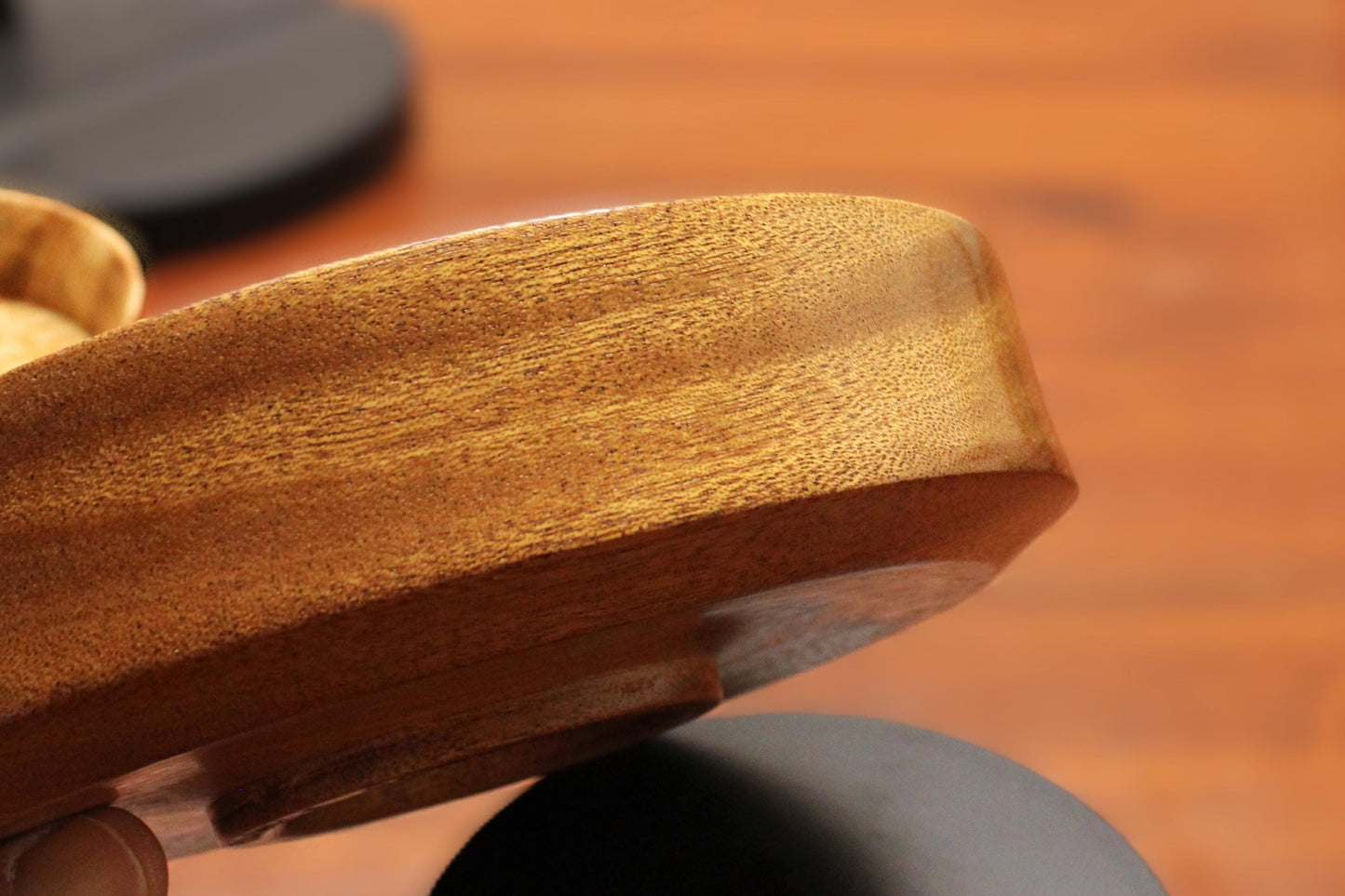 Hand-Turned Sapele Wood Bowl – Artisan Decorative Bowl with Satin Finish | One-of-a-Kind Exotic Hardwood Gift