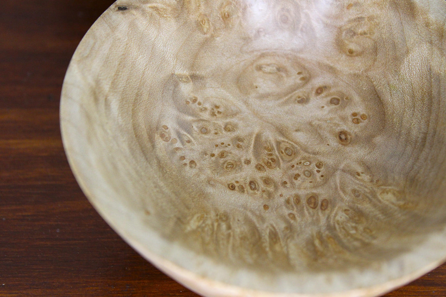 Small Maple Burl Bowl with Wabi-Sabi Imperfection