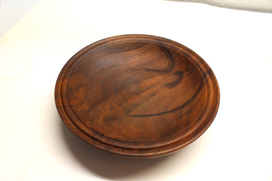 Walnut dish - scarred, beautiful walnut with natural warmth