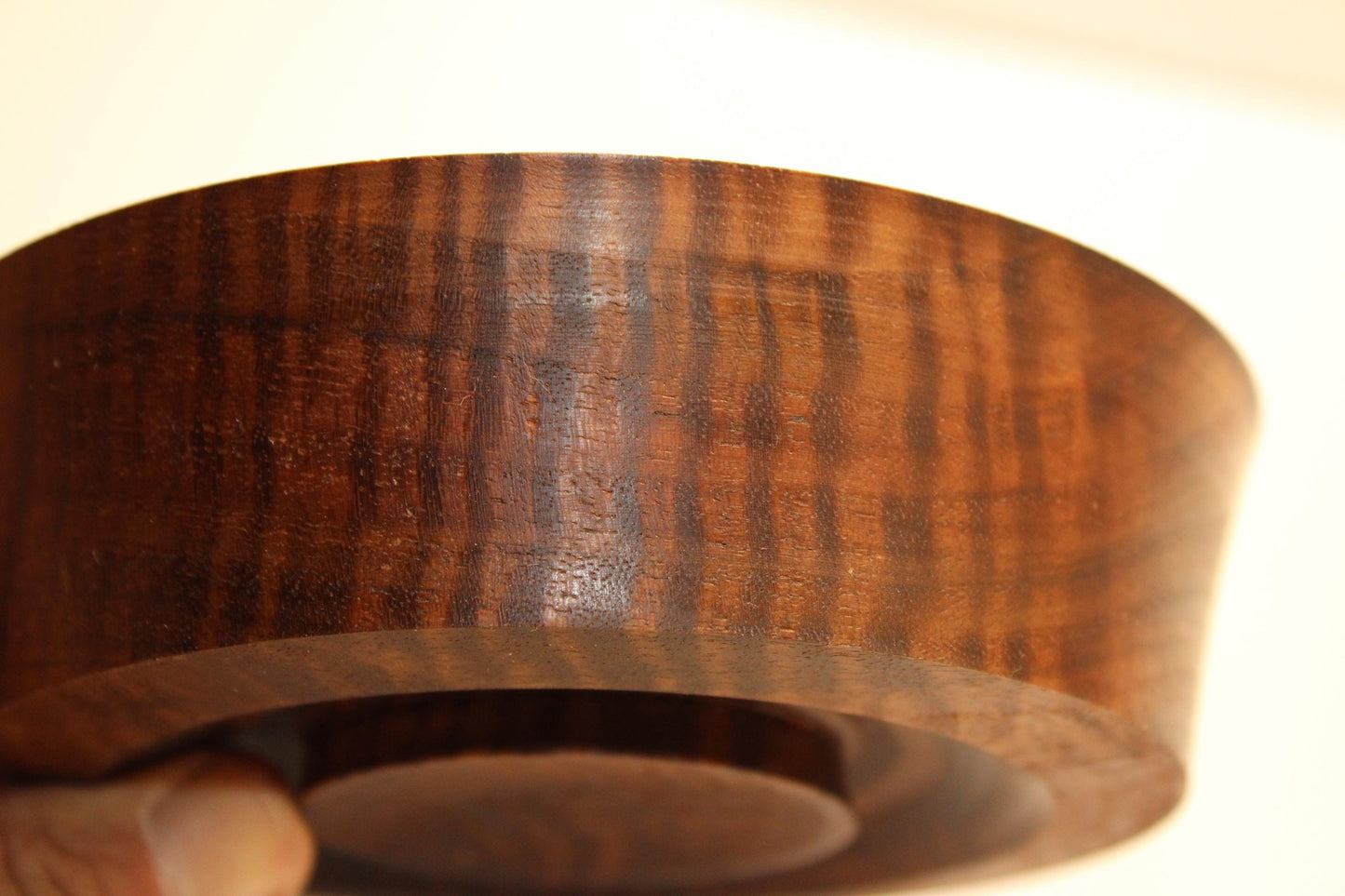 Walnut Bowl - Tiger striped walnut bowl, left raw and natural.  Great gift idea or home decor addition