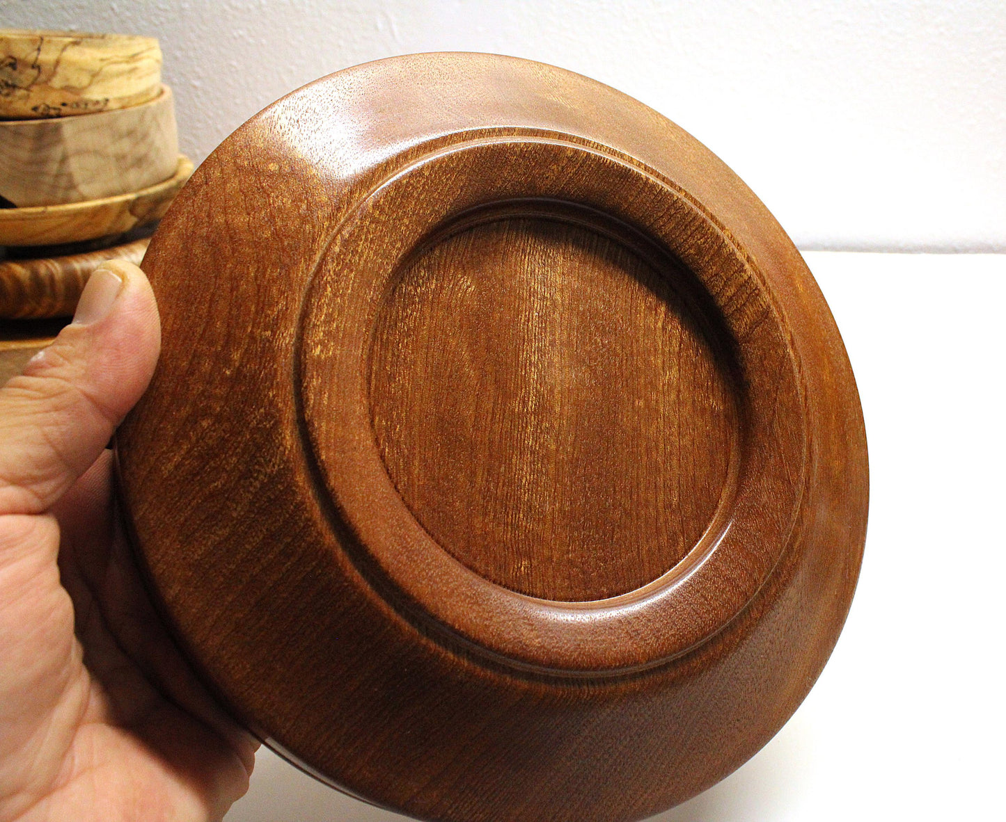 Sapele Wood Bowl - Handcrafted Sapele Bowl with Chatoyance