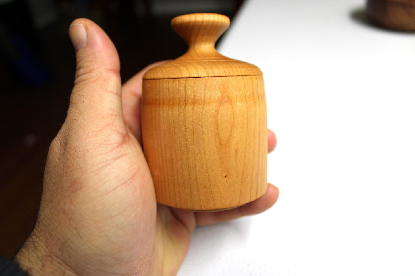 Cute Solid Cherry Box - Handcrafted Small Box Perfect for Small Item Storage