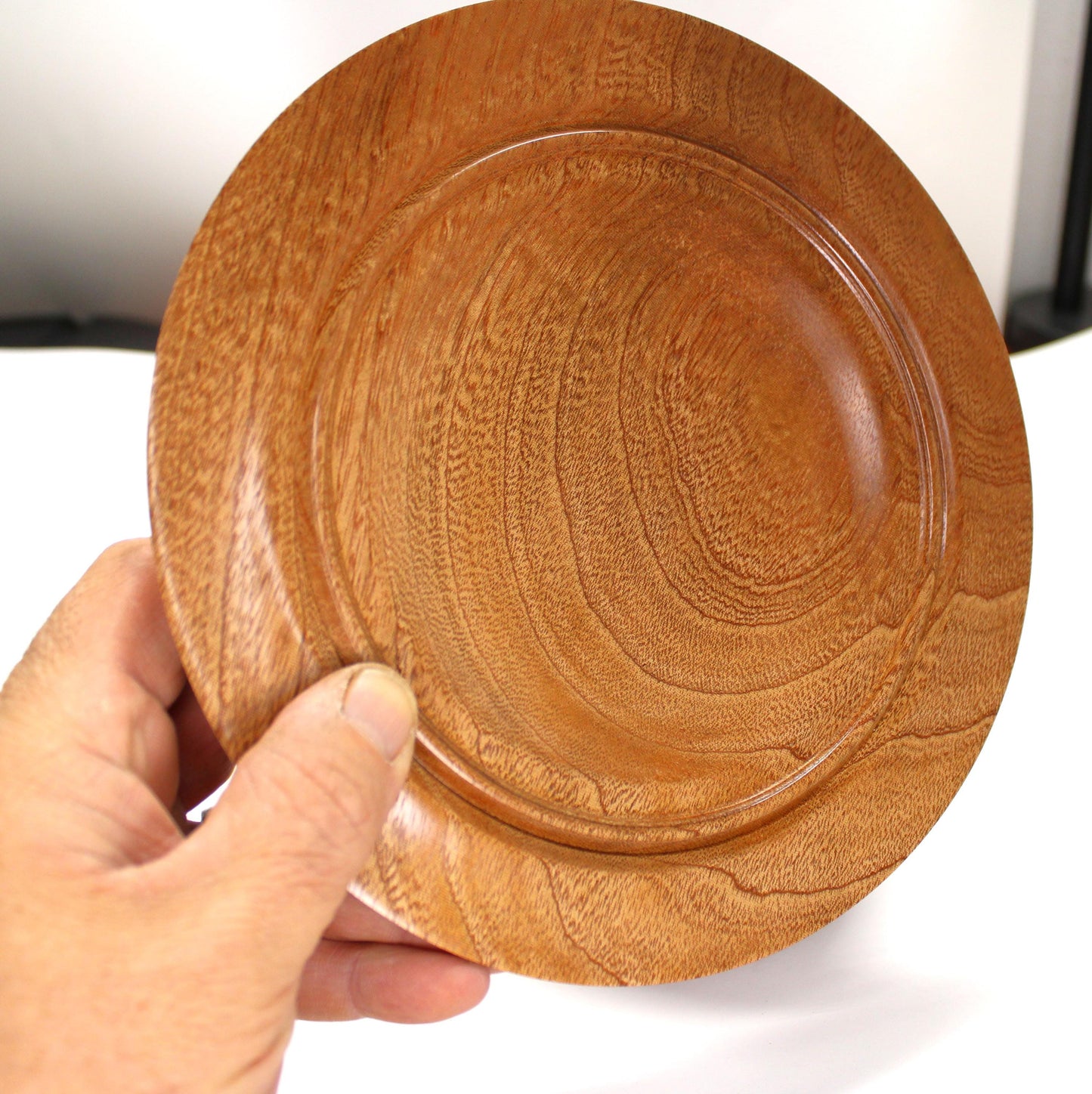 Sapele Wood Bowl – Handmade Decorative Dish – Elegant Natural Wood Decor or Gift