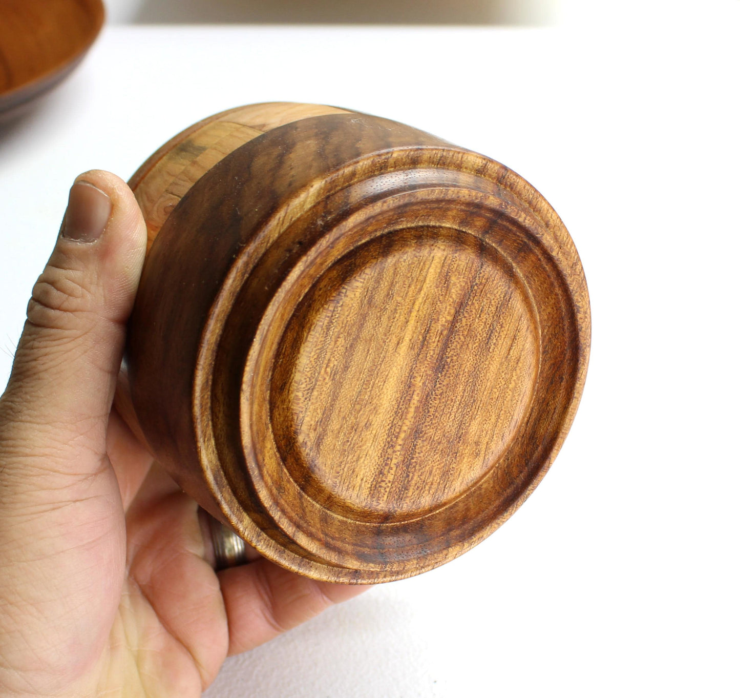 Multi-wood Bowl with Lid - Cute and functional lidded bowl, guaranteed one of a kind!