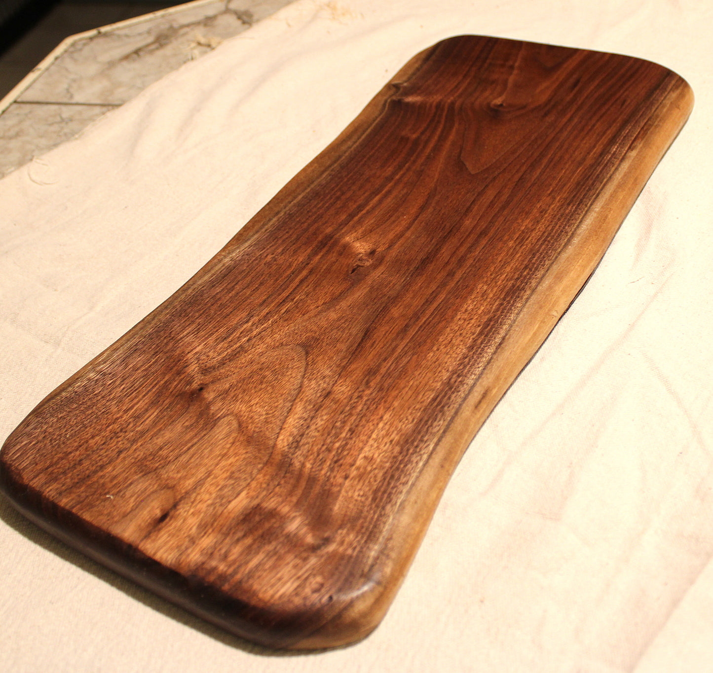 Live Edge Walnut Serving Board – Elegant and Functional - 22" x 8" - No Glue