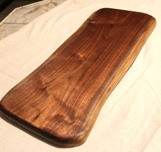 Live Edge Walnut Serving Board – Elegant and Functional - 22" x 8" - No Glue