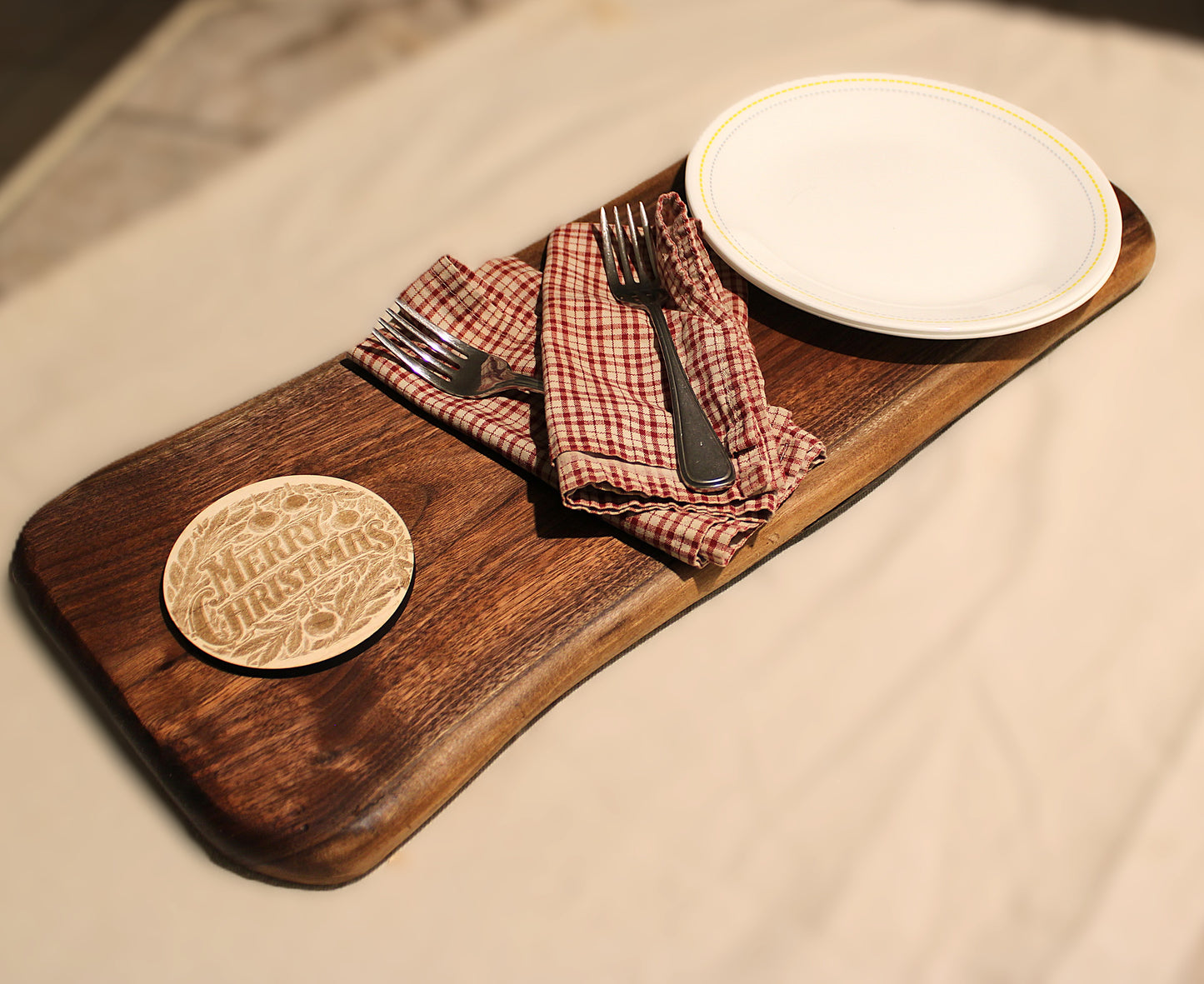 Live Edge Walnut Serving Board – Elegant and Functional - 22" x 8" - No Glue