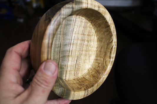 Maple Bowl 2 - Curly and Spalted Maple - Food Safe