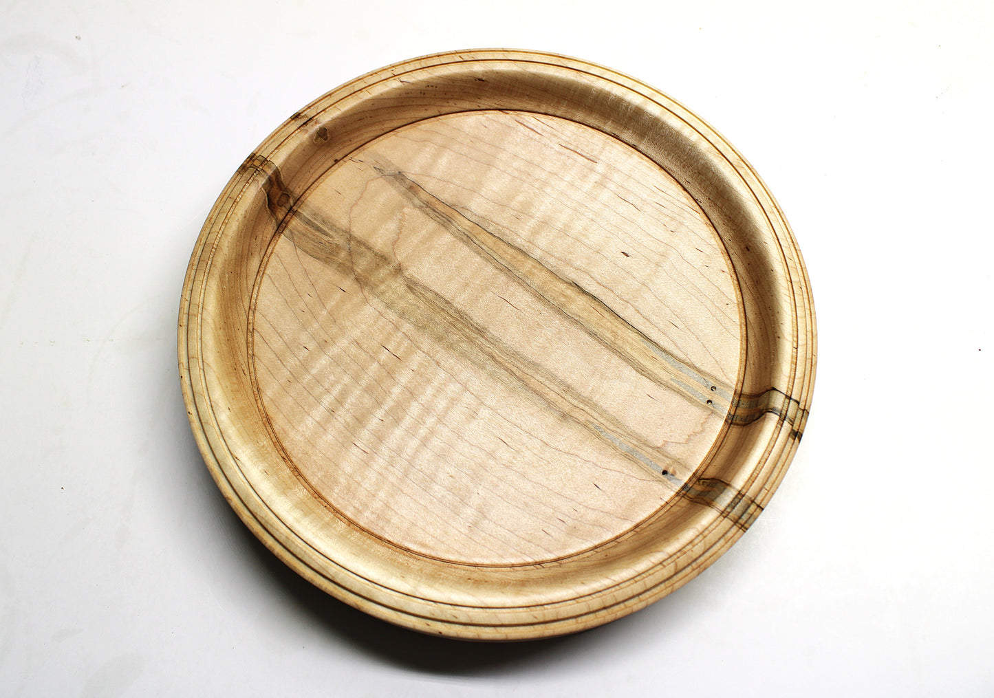 Maple Dish - Ambrosia spalted maple dish with great curly chatoyance