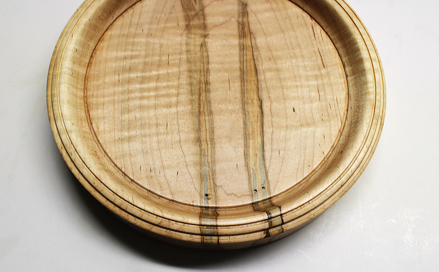 Maple Dish - Ambrosia spalted maple dish with great curly chatoyance