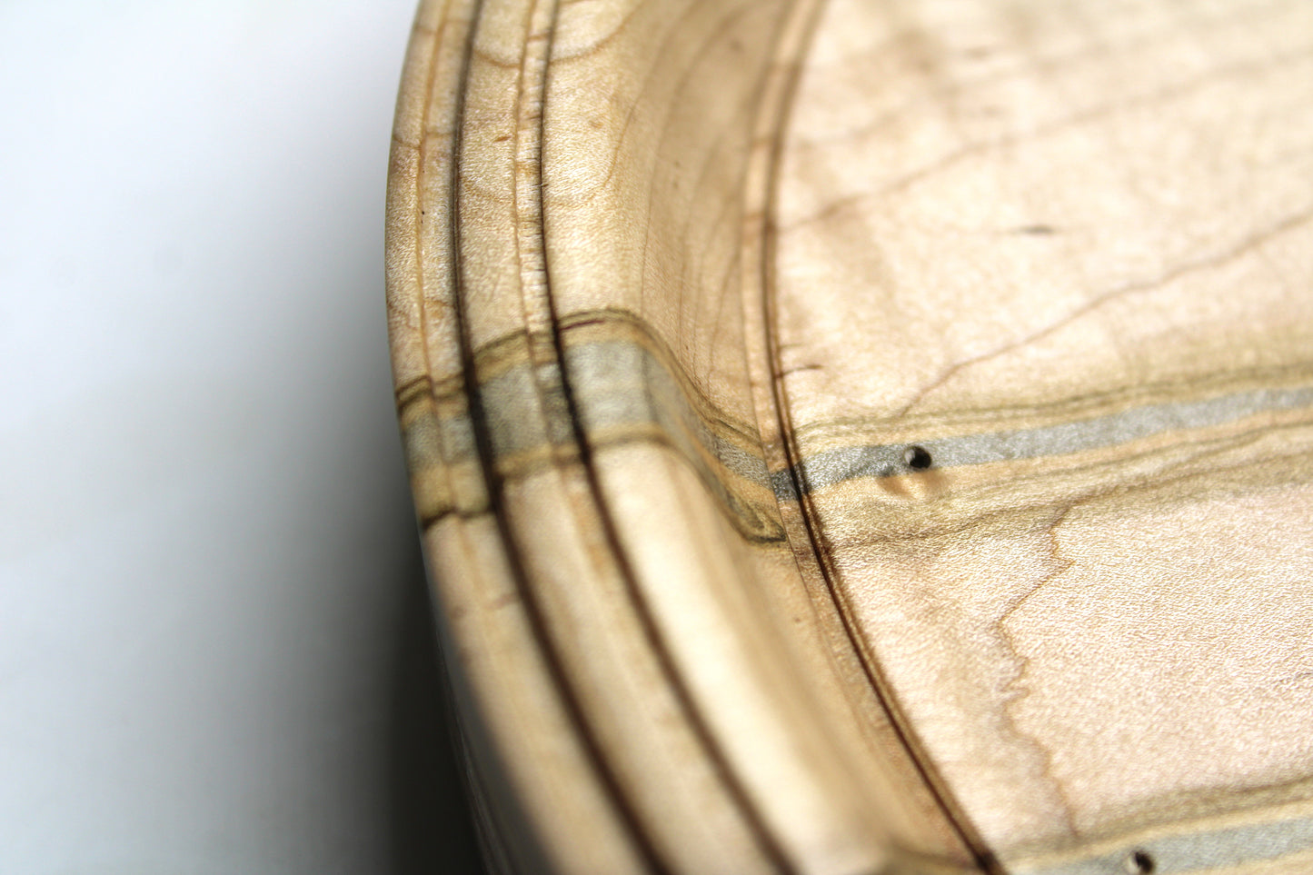 Maple Dish - Ambrosia spalted maple dish with great curly chatoyance