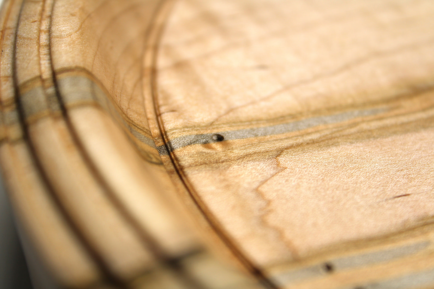 Maple Dish - Ambrosia spalted maple dish with great curly chatoyance