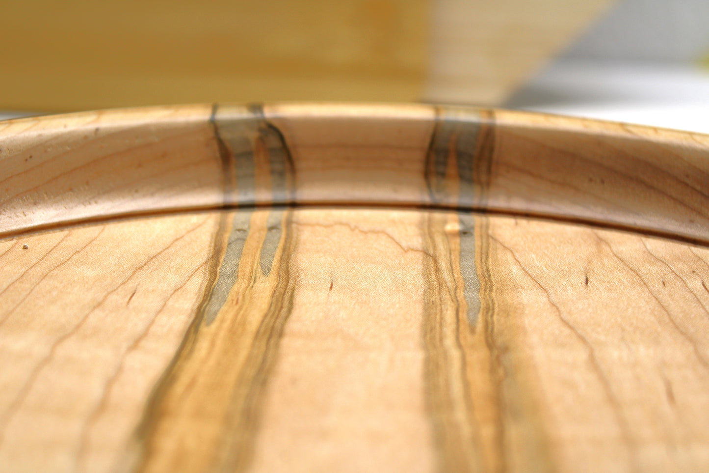 Maple Dish - Ambrosia spalted maple dish with great curly chatoyance