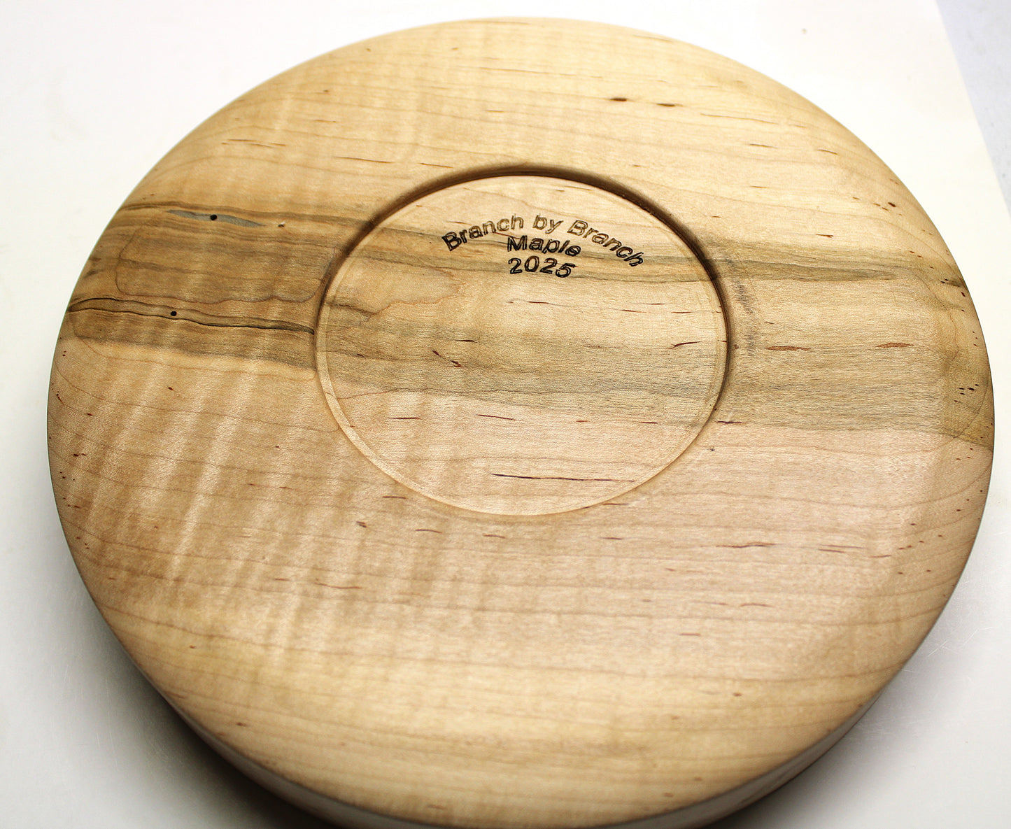 Maple Dish - Ambrosia spalted maple dish with great curly chatoyance