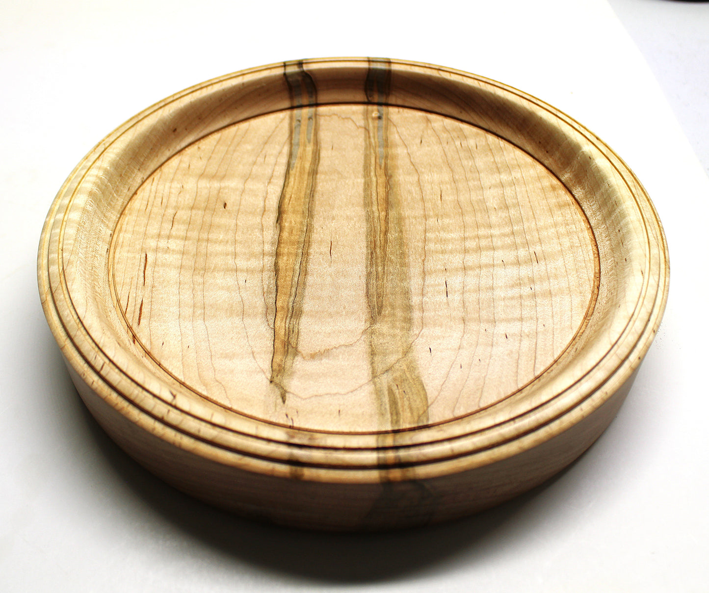 Maple Dish - Ambrosia spalted maple dish with great curly chatoyance
