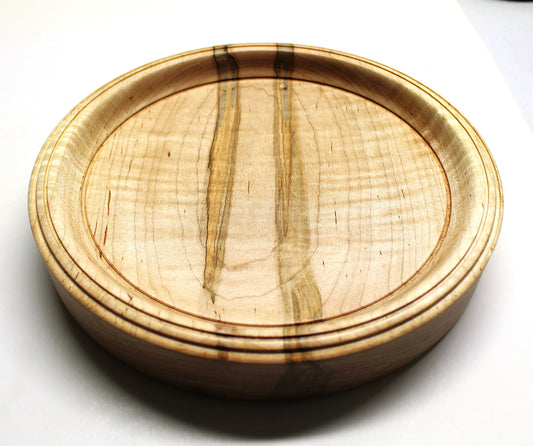 Maple Dish - Ambrosia spalted maple dish with great curly chatoyance