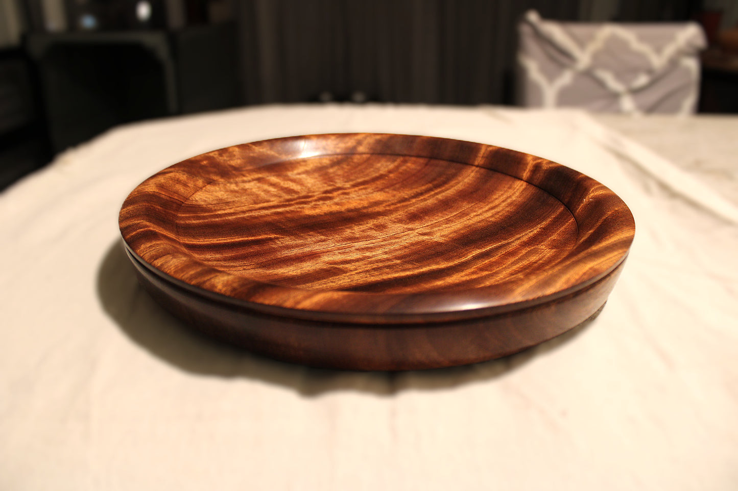 Sapele Dish - 12.5" show quality sapele, limited availability - 5 of 12